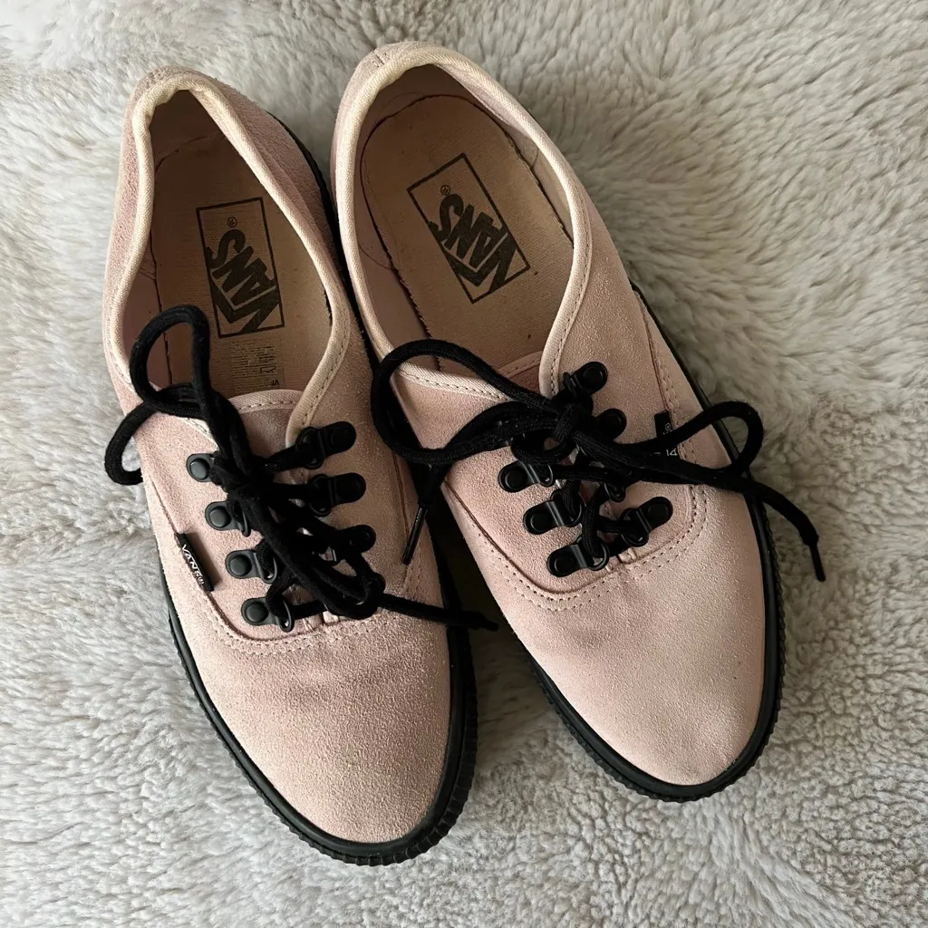 Women's Vans Pink Suede Platform Sneakers Size 9 Authentic Platform 2.0 - Image 2