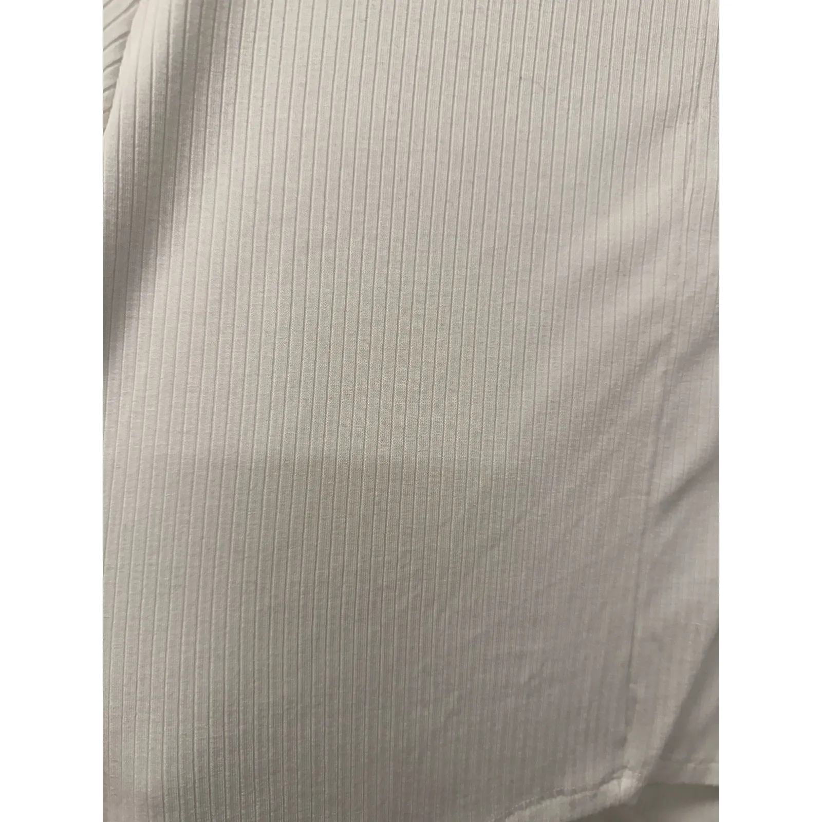 Abercrombie & Fitch Cropped Top Women's M White Viscose Ribbed Knit Stretch NWT - Image 5