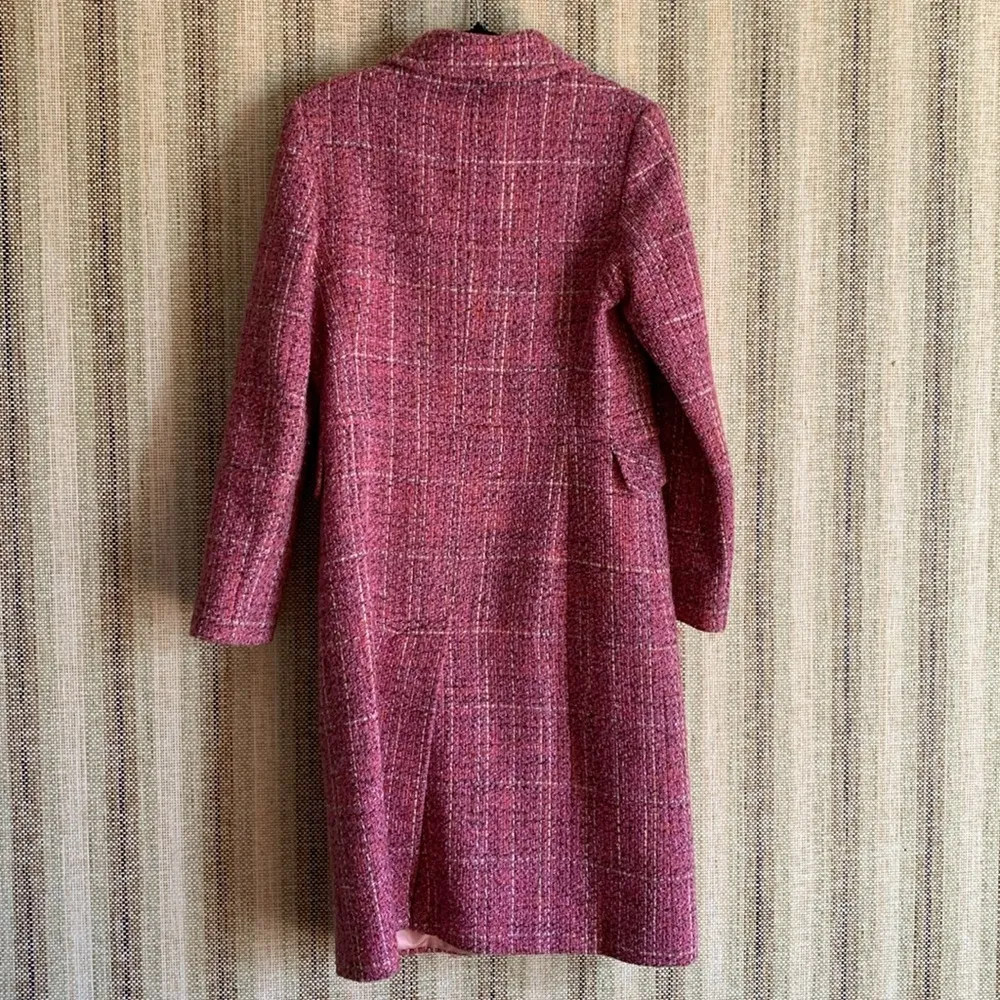 Steve by Searle Trench Coat Wool Woven in Italy Pink Size 10 Women’s Clothing - Image 6