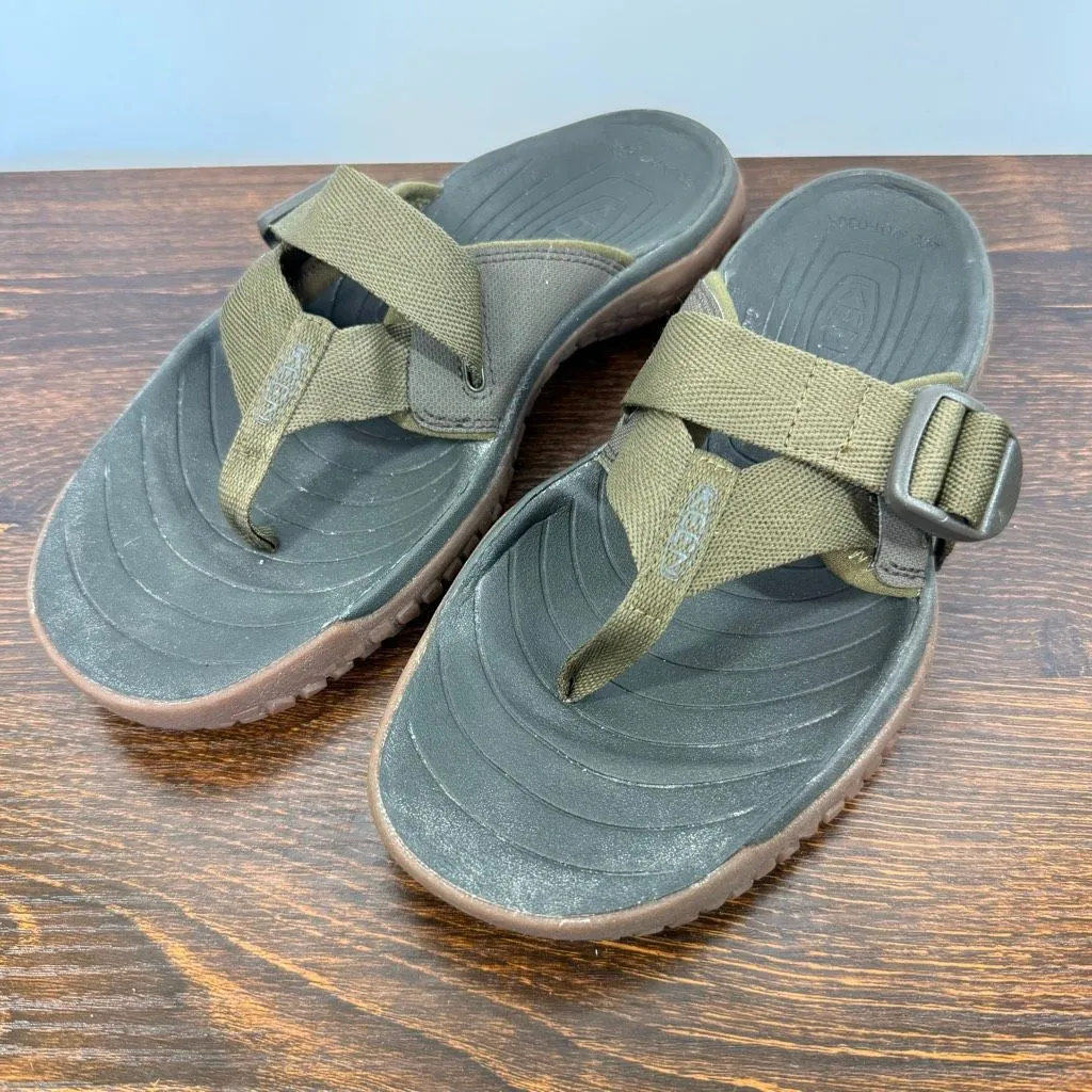 Keen Mens SOLR (Sand. Ocean. Lake. River) army green nylon strap sandal size 10 - Image 3
