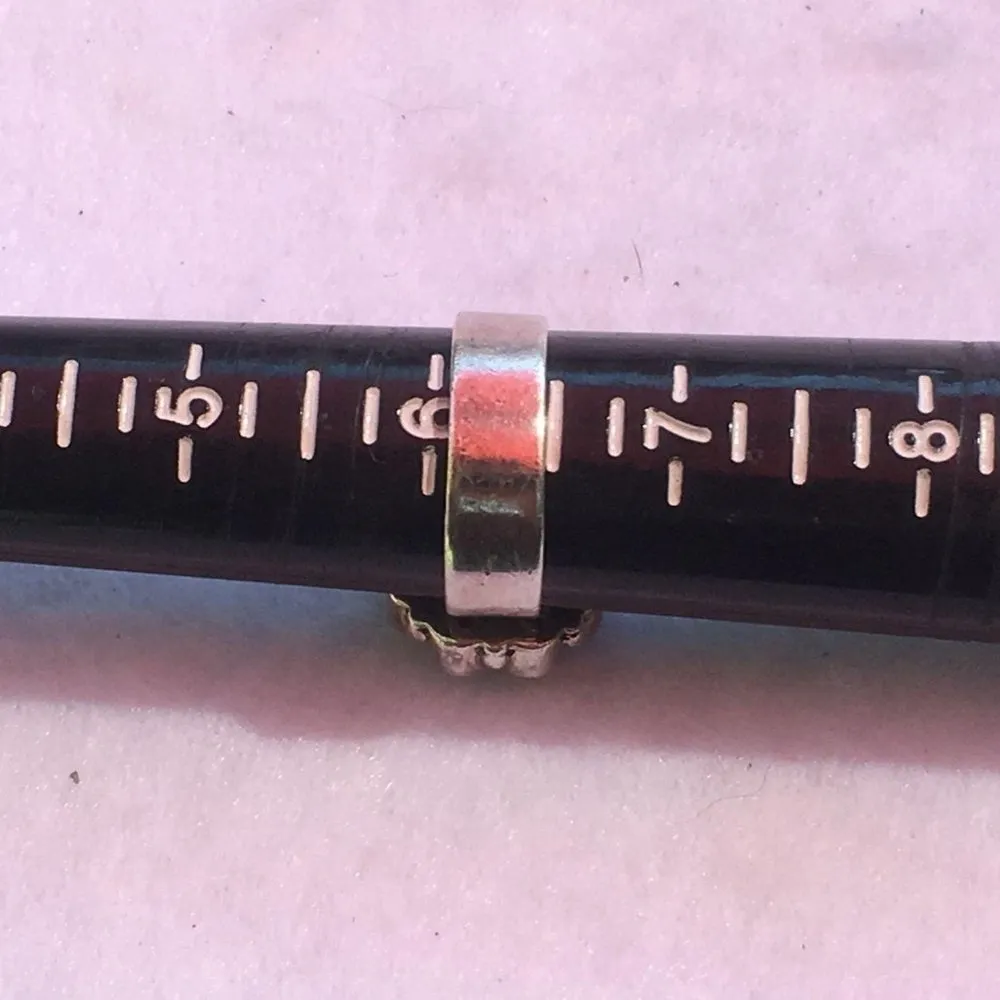 Sterling SIlver Yellow Citrine Birthstone Ring with 9 Gemstones, Size 6 1/4 - Image 9