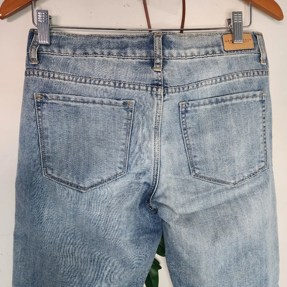 Aeropostale Distressed Light Wash Boyfriend Jeans - Image 5