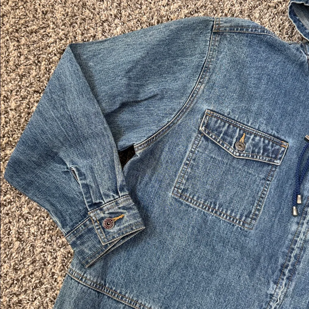 Vintage L.A. Blues Hooded Jean Jacket - Image 5