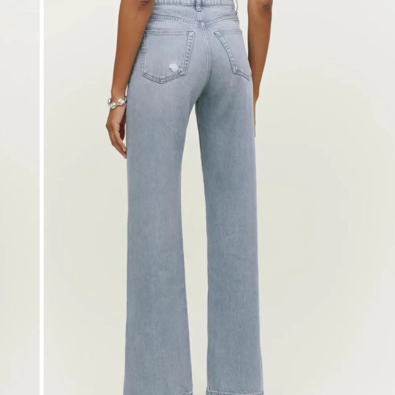 Reformation Wilder Sloan Wash High Rise Wide Leg Slit Hem Jeans – Sz 29 - Image 8