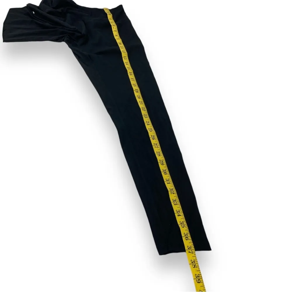 Three dots Ponte black high waisted Legging with mesh-lined waist panel L - Image 12