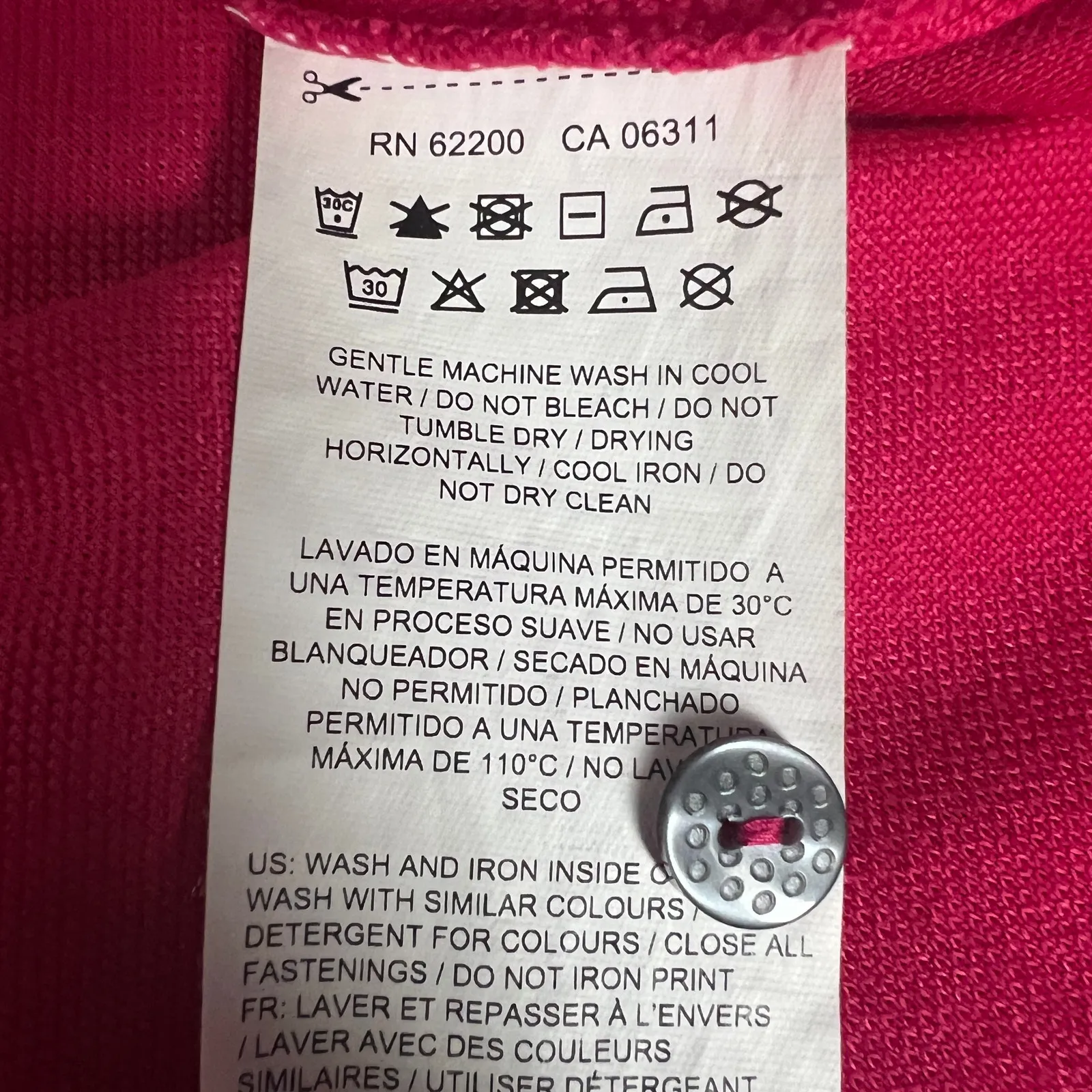 Puma Activewear Fuchsia Pink Long Sleeve Pullover Size Large - Image 8