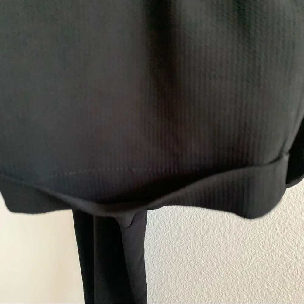 Zara Black Elastic Waist Pull On Pants Cuffed Bottom Large - Image 7