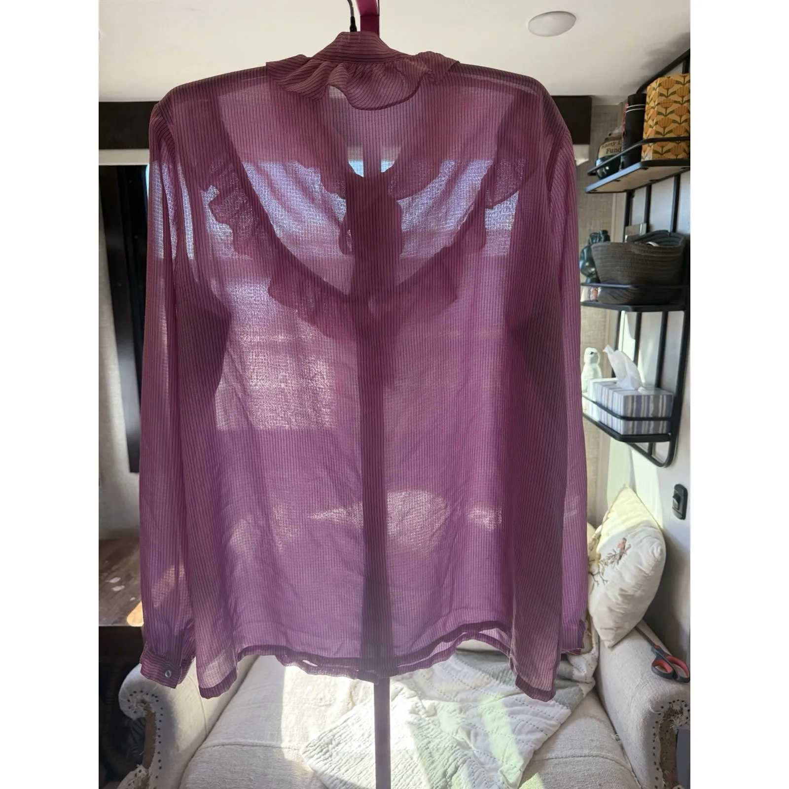 Vintage Oscar de la Renta Sport Pink Dress Shirt Size Small/medium 14 - Image 3