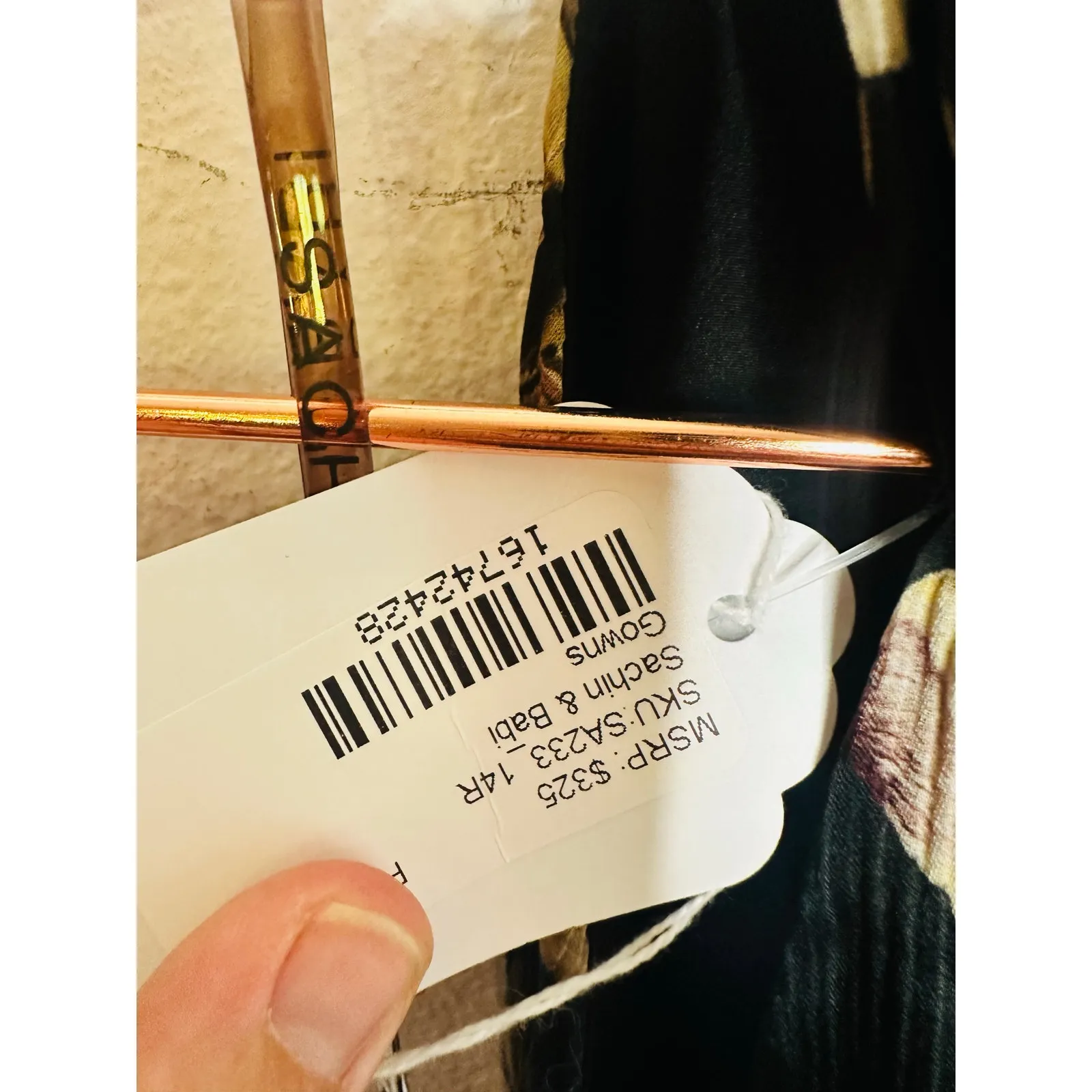 SACHIN & BABI Black White Venetia Petal Kayla Halter Neck Gown Size 14 - Image 5