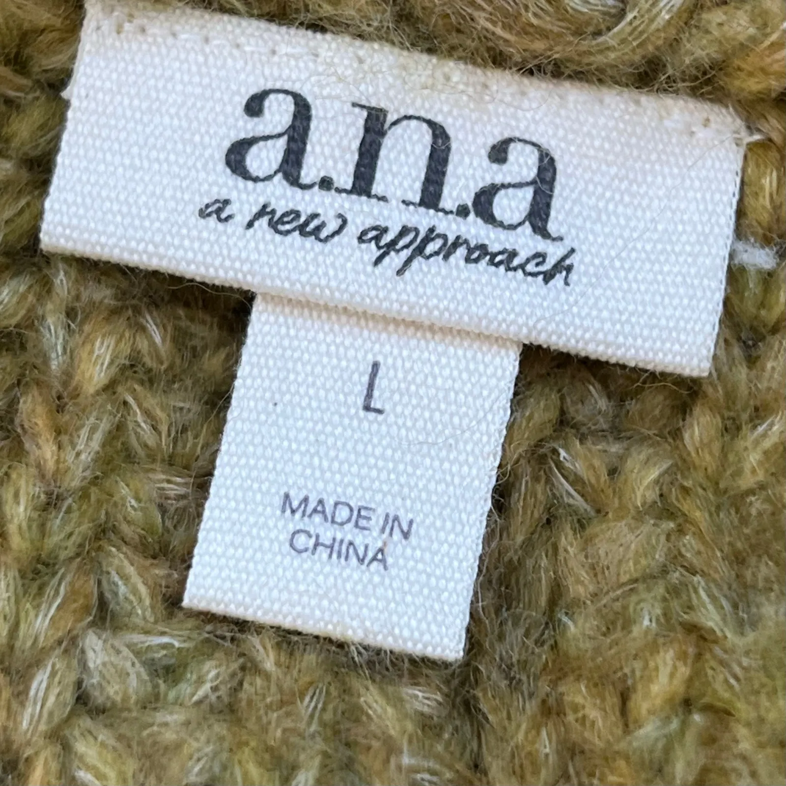 a.n.a green Pullover Sweater NEW with tag fall cozy basics everyday casuals Size L - Image 9