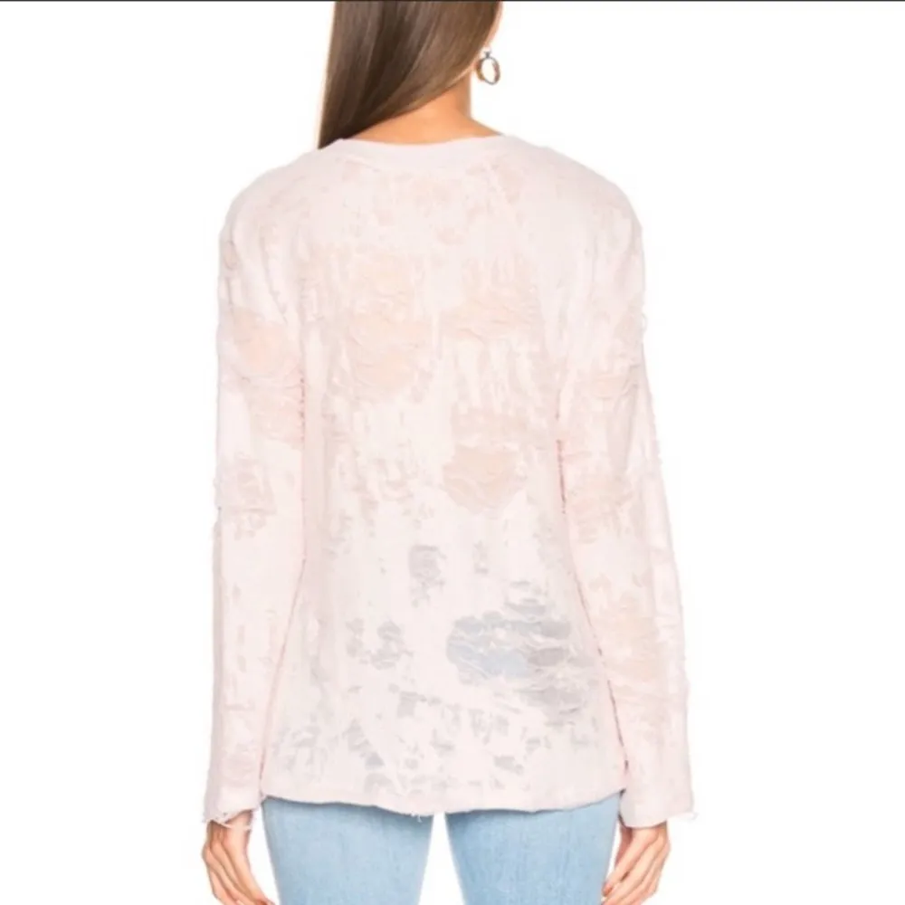 IRO Jeans Anile destroyed sweatshirt sweater sz XS pink - Image 2