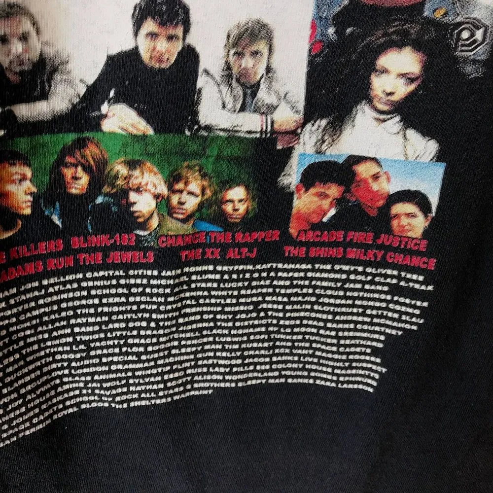 2017 Lollapalooza Muse Wiz Khalifa T Shirt Womens Black L Large Music Festival - Image 10