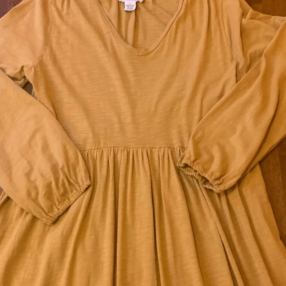 For The Republic maxi dress women’s large golden yellow v-neck Lagenlook… - Image 2