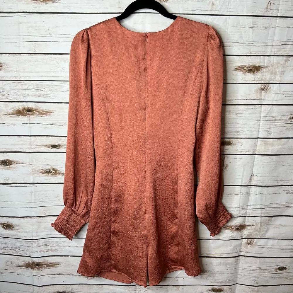 🌱Lelis Collection Copper Cutout Long Sleeve Romper Size L - Image 2