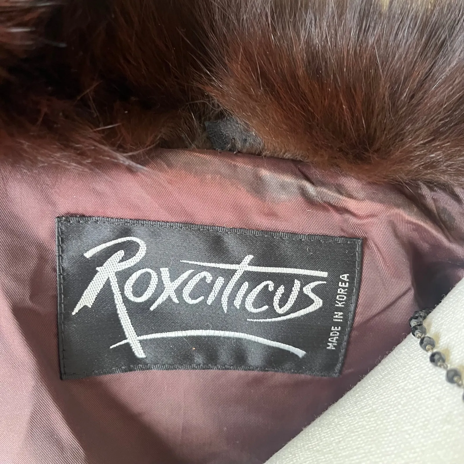 Vintage 1980s Roxciticus Leather Fox Fur Oversized Coat M/L Espresso Brown Luxe Size L - Image 8