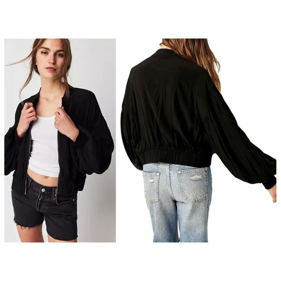 Free People On Pointe Bomber Jacket Size XS - Image 2