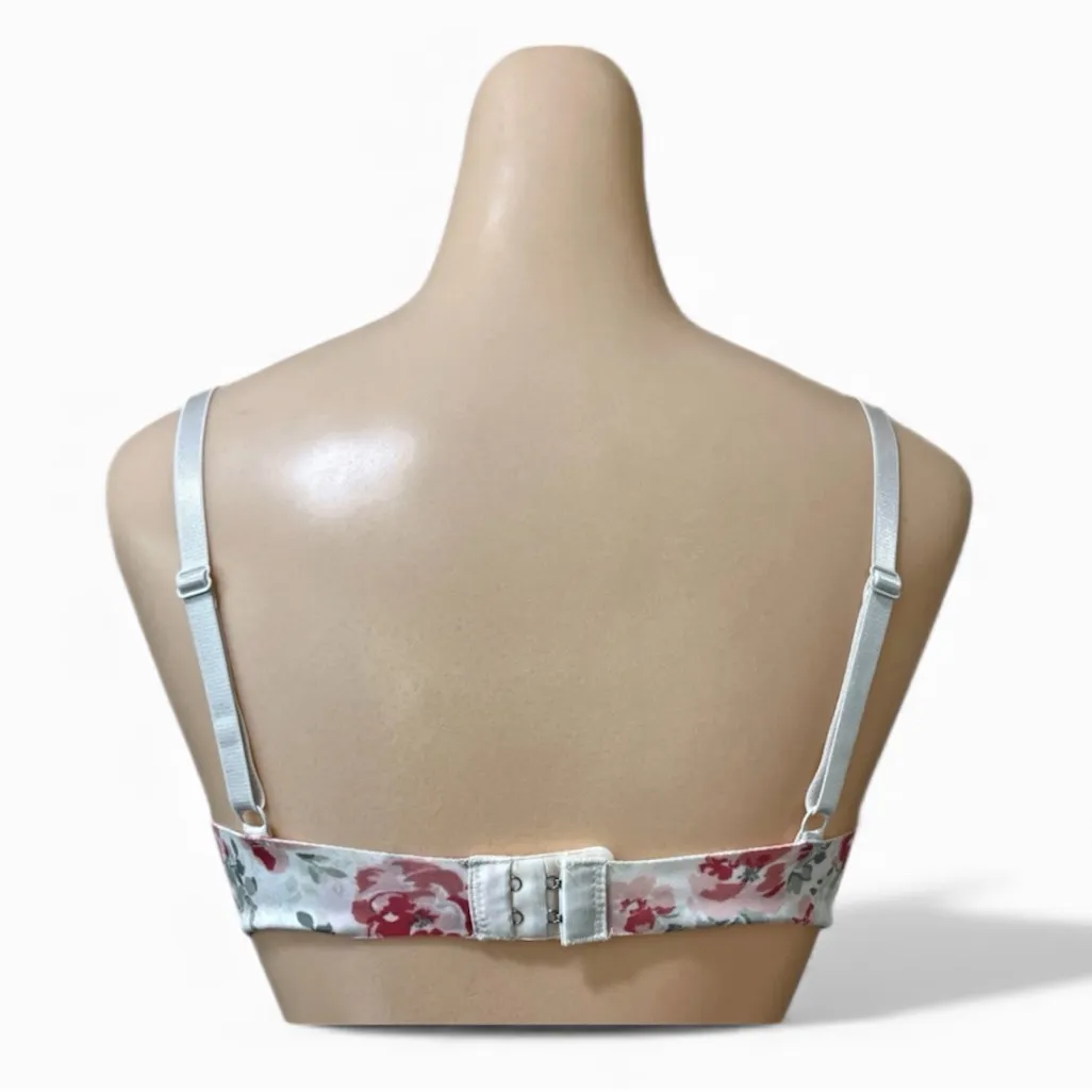 Isaac Mizrahi Floral Underwire Bra 42DD New Without Tags White Pink OCT - Image 2