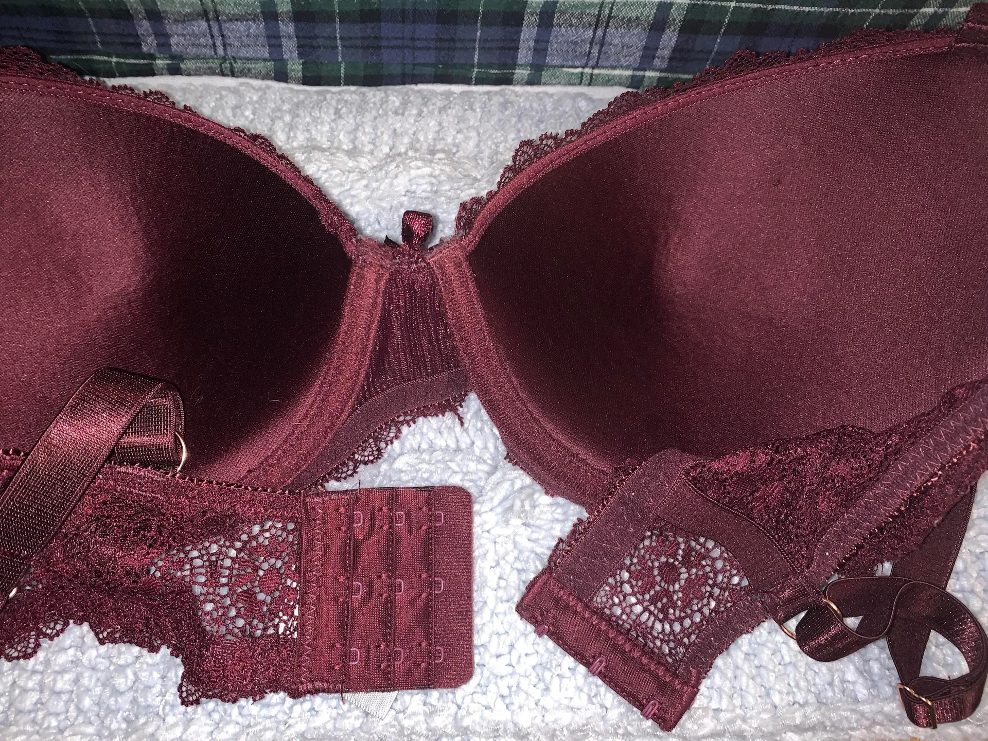 Sophie B Burgundy Lace Bra - Image 3