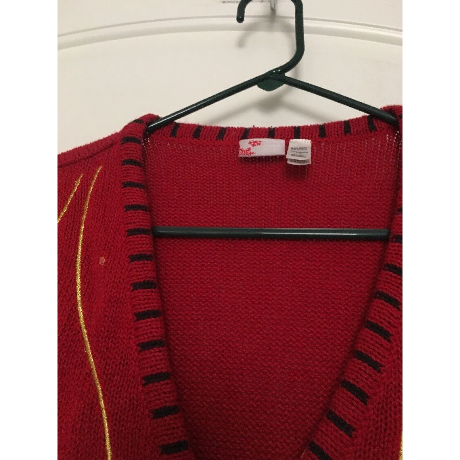 Holiday Editions Women's Button Front Ugly Christmas Sweater Vest Size Medium - Image 5