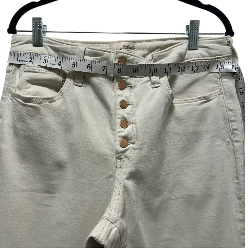 Universal Thread High-Rise Skinny Jeans Size 12/31R Button Fly Beige - Image 9
