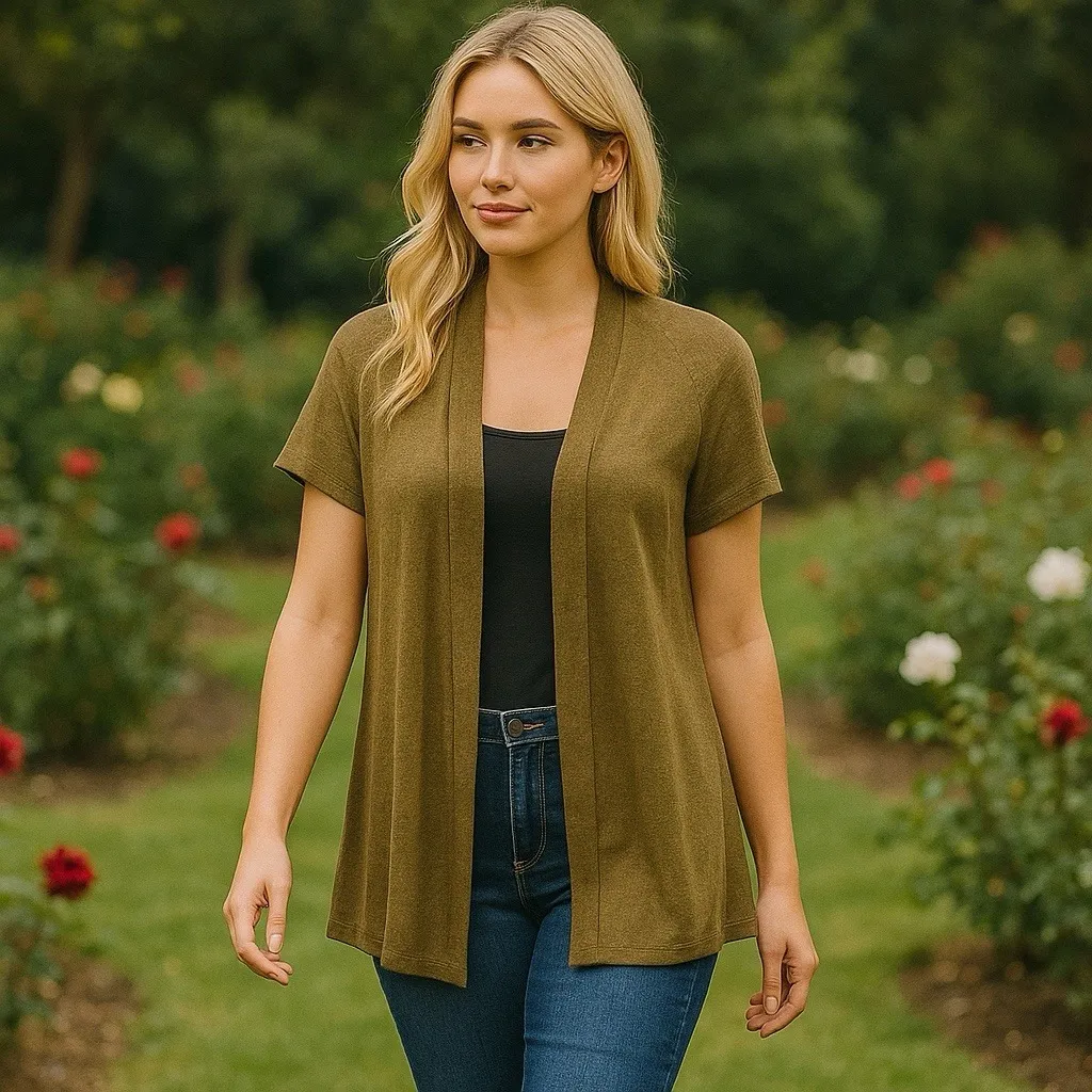 Eileen Fisher Linen Cotton Blend Duster Cardigan Coastal Lagenlook Bohemian MP - Image 2