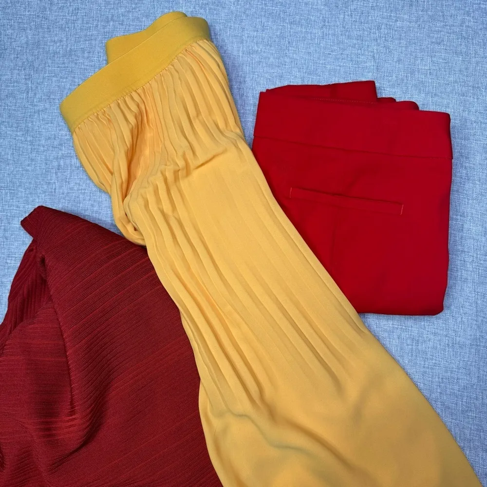 J. Crew Pleated High Rise Midi Skirt Elastic Waist Pull On Saffron Yellow Size 8 - Image 11