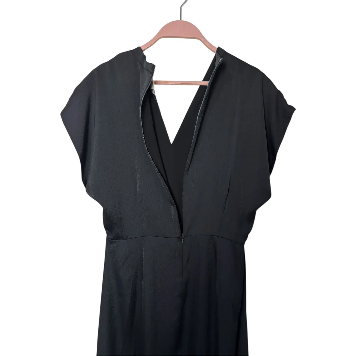NWT Calvin Klein Womens Satin V-Neck Midi Dress Cap Sleeve Sz 10 Cocktail Office - Image 7