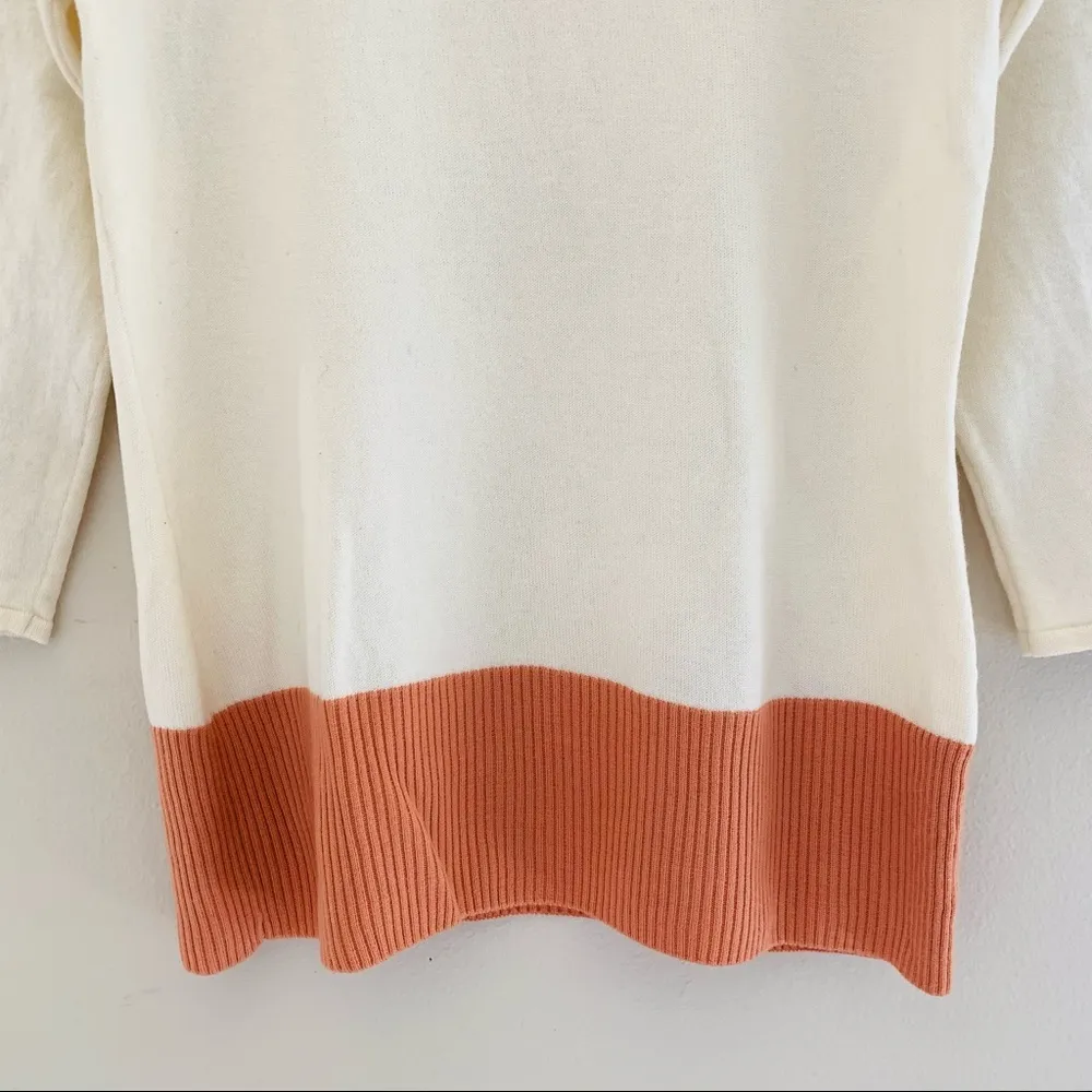 Mock Neck Color Block Wool Sweater - Image 3