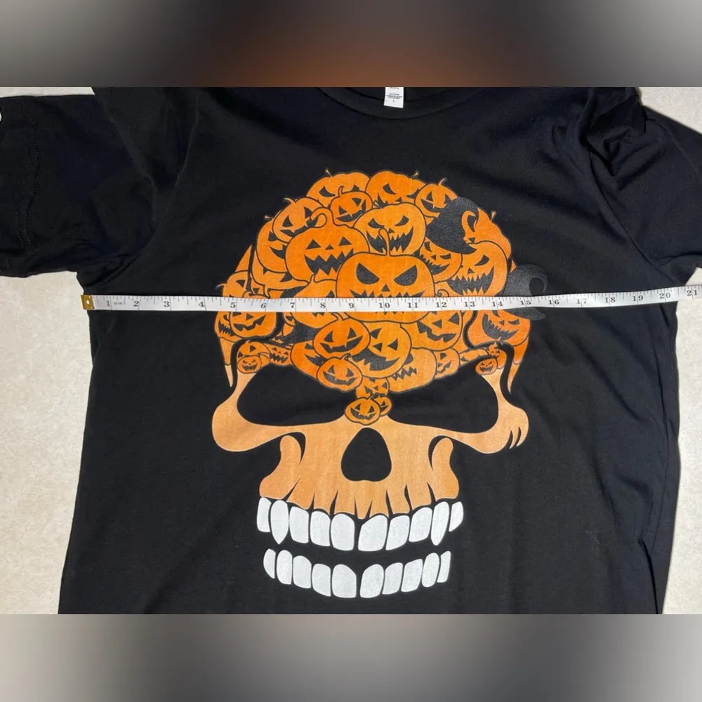 Women’s Halloween Skull Head Gift Ideas T-Shirt Black Size L - Image 7