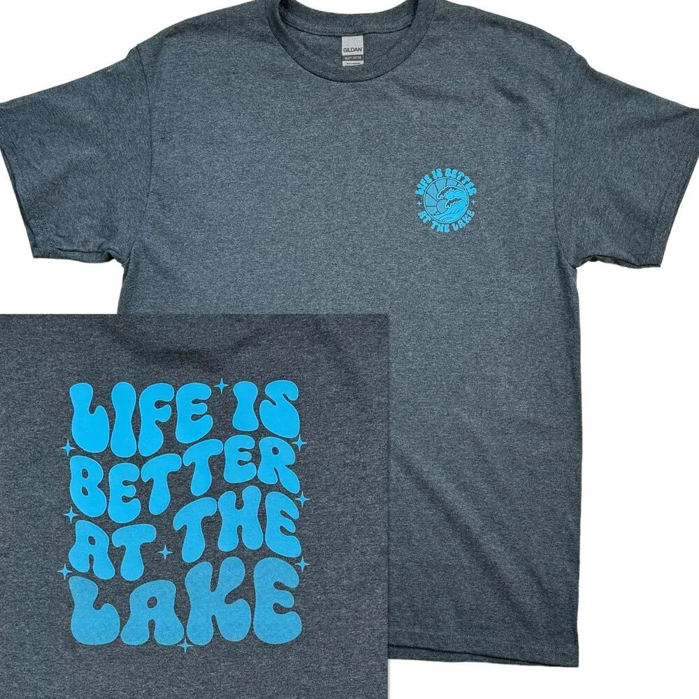 Life is Better at the Lake Women’s Medium T-Shirt Short Sleeve - Image 3