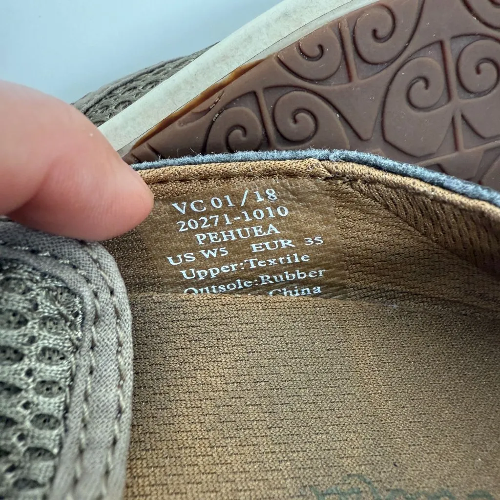 Olukai Pehuea Breathable Slip On Shoes with Drop In Heel Clay Womens Size 5 Yout Tan - Image 2