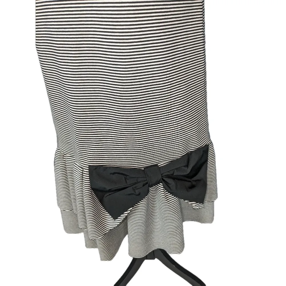 RED Valentino black white dress with a bow size medium - Image 5