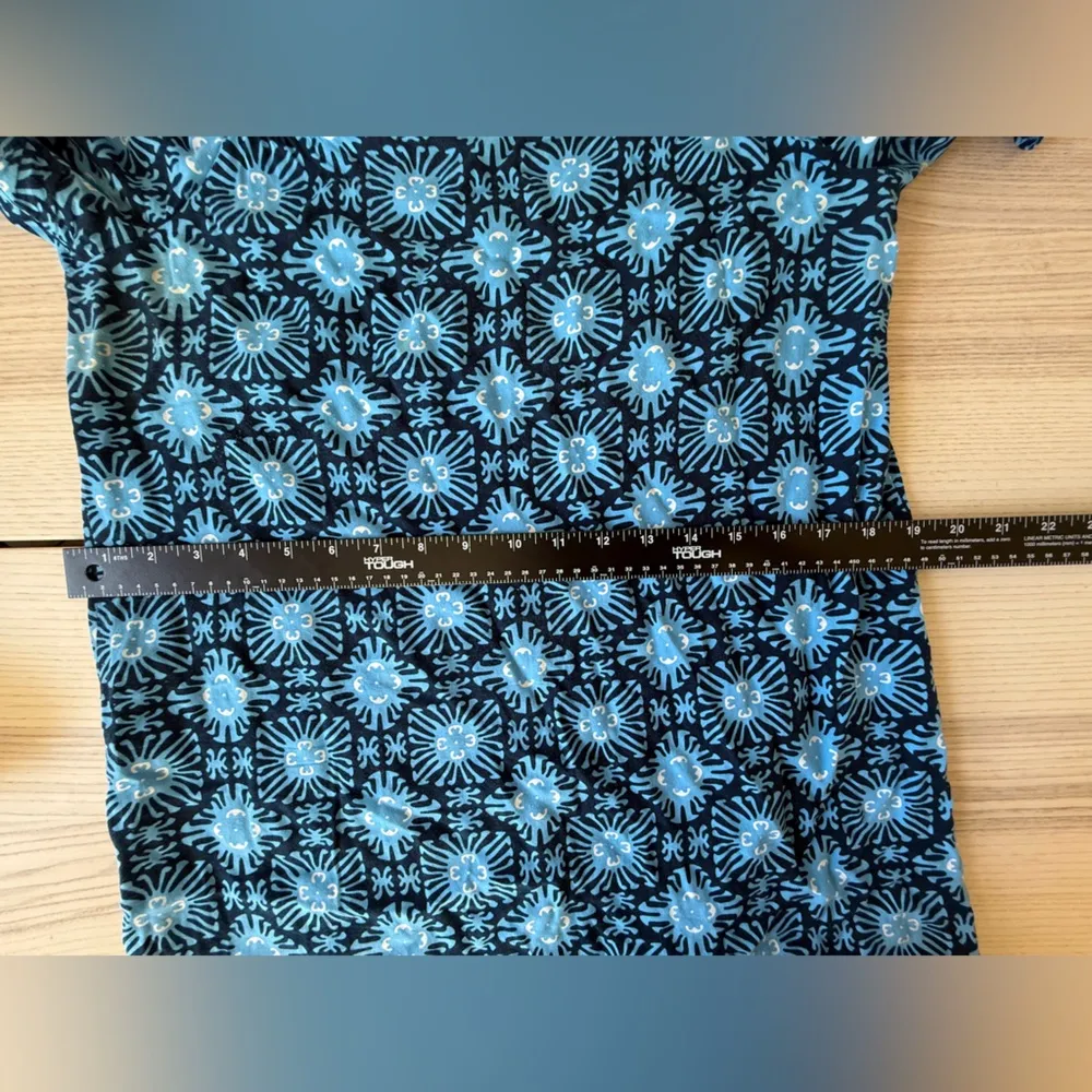 Escapada living Navy blue Floral casual sweet women Mini Dress size S - Image 6