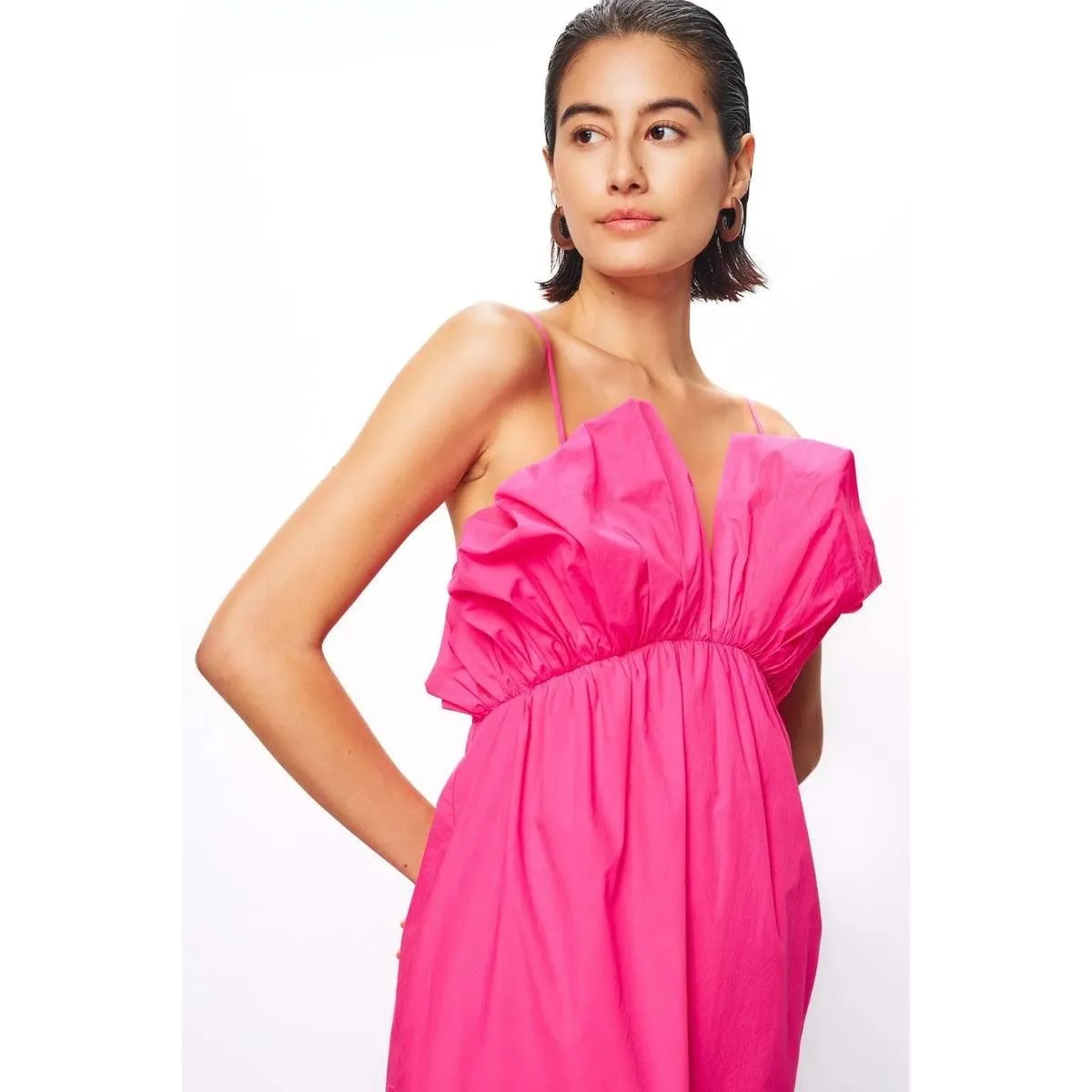 Mara Hoffman Raquel Dress size 8 Organic Cotton Maxi hot pink - Image 15