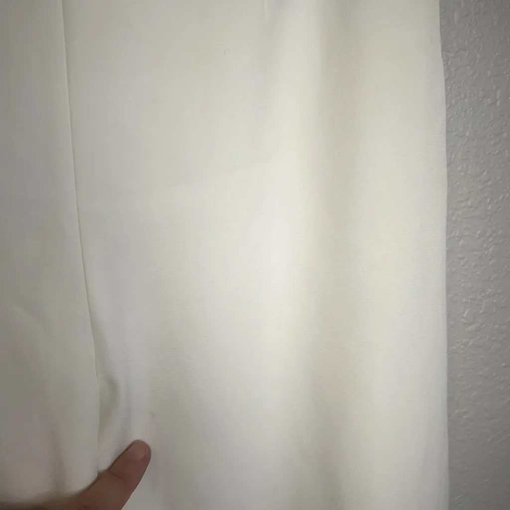 Aureum Feathered Flare Pants White Size XS - Image 4