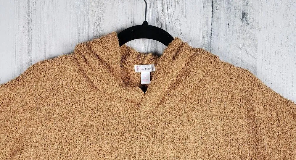 NWT Flirtitude Active Lightweight Soft Knit Cropped Hoodie Women's Size Large - Image 2