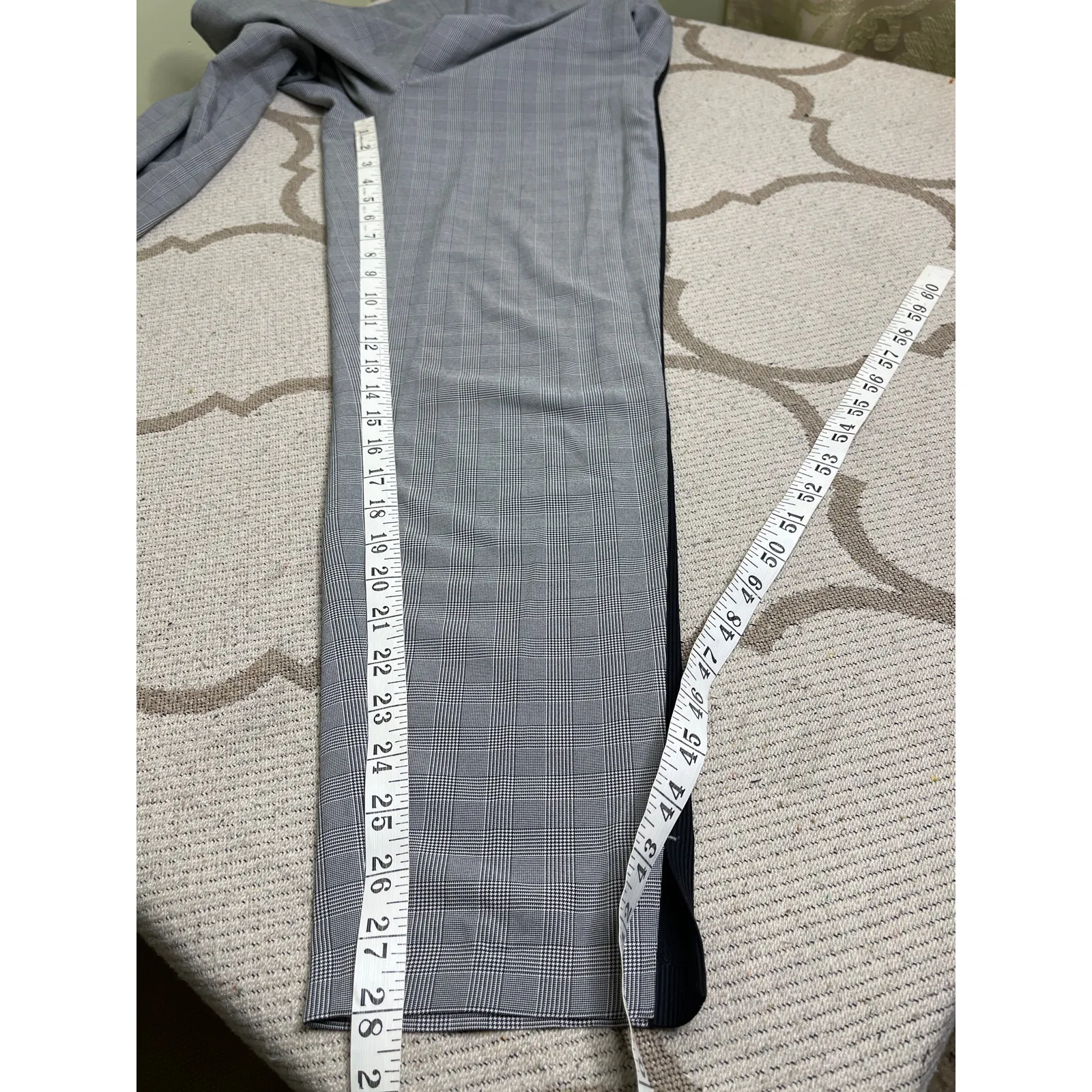 Athleta Brooklyn Plaid Ankle Pull On Mid Rise Travel Pants, size 2 - Image 7