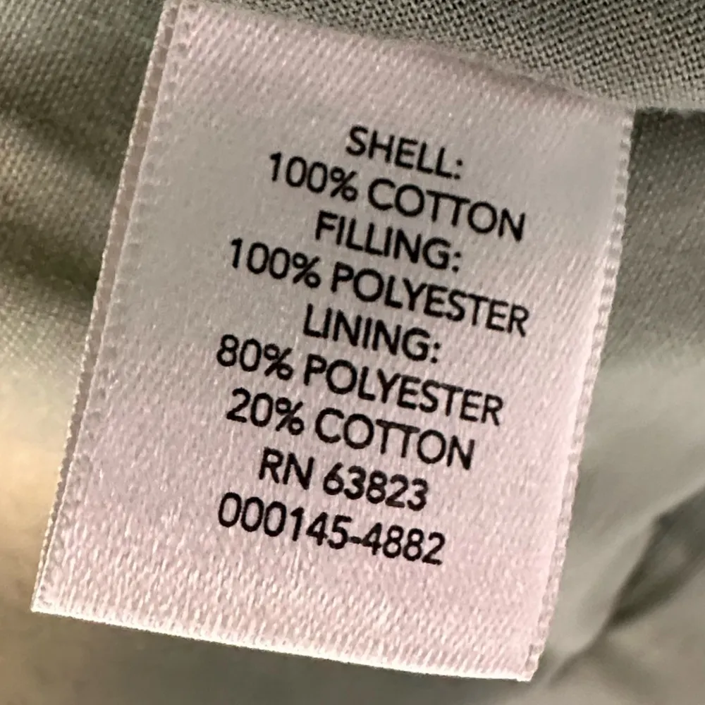 New Christopher & Banks Jacket Sage Green Quilted Snap Barn Coat Pockets Cotton - Image 9