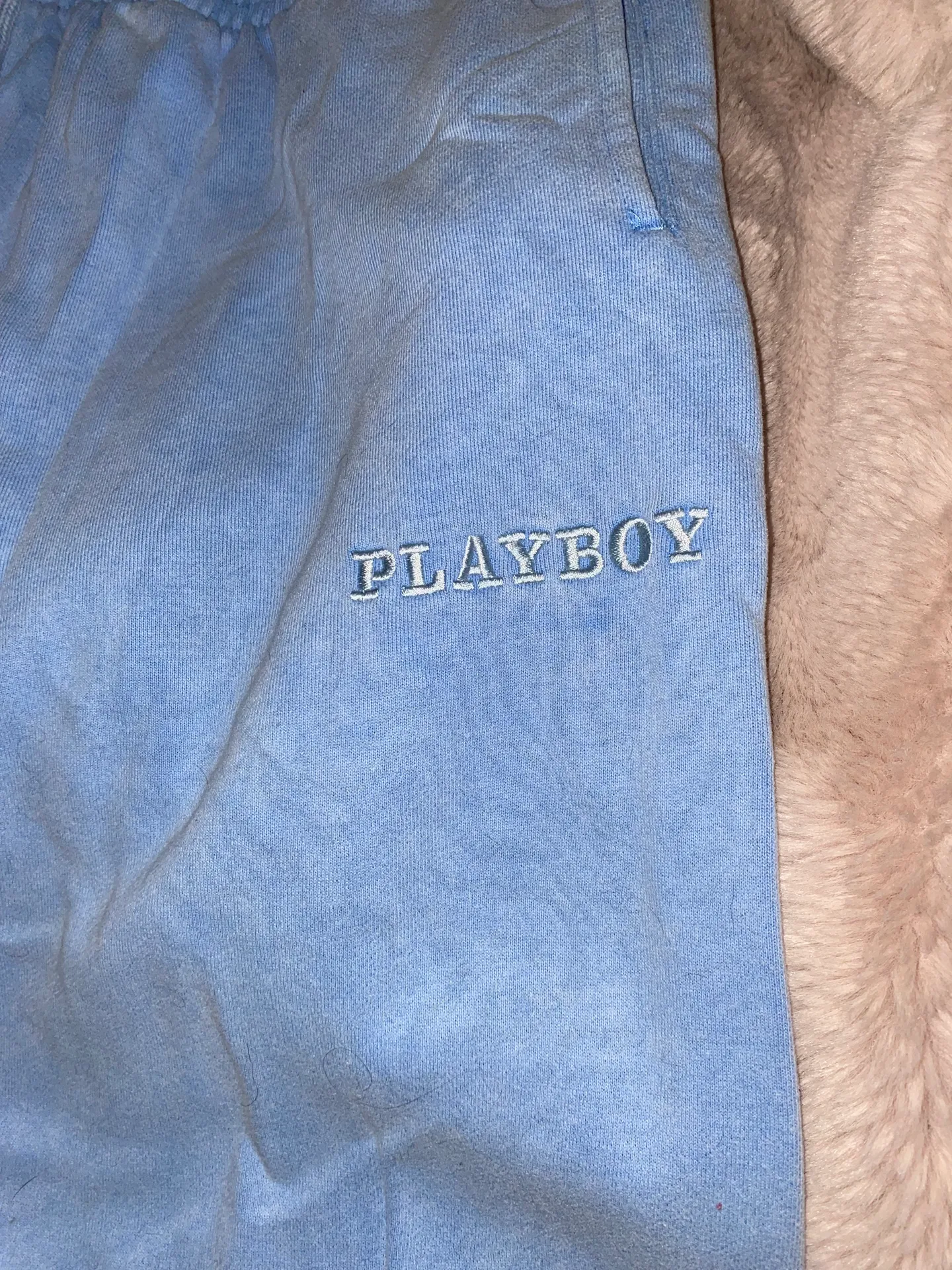 PacSun Playboy Sweat Pants Blue Size L - Image 2