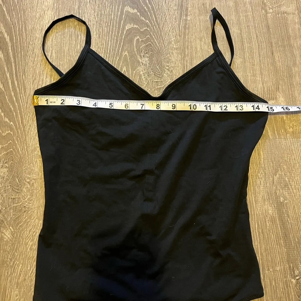Everlane The Cami Black Tank Strappy Sleeveless Bodysuit Size S Balletcore - Image 2