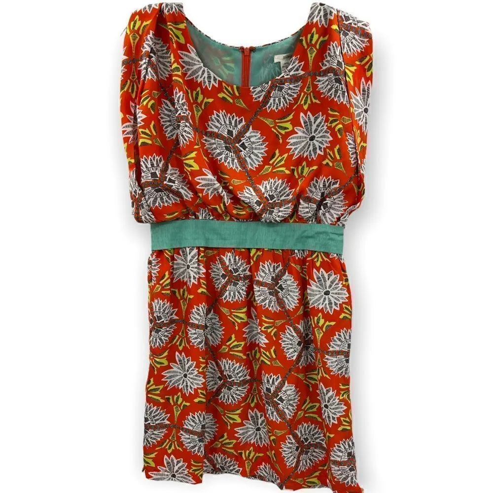 Esley Junior size medium bright orange print dress - Image 2
