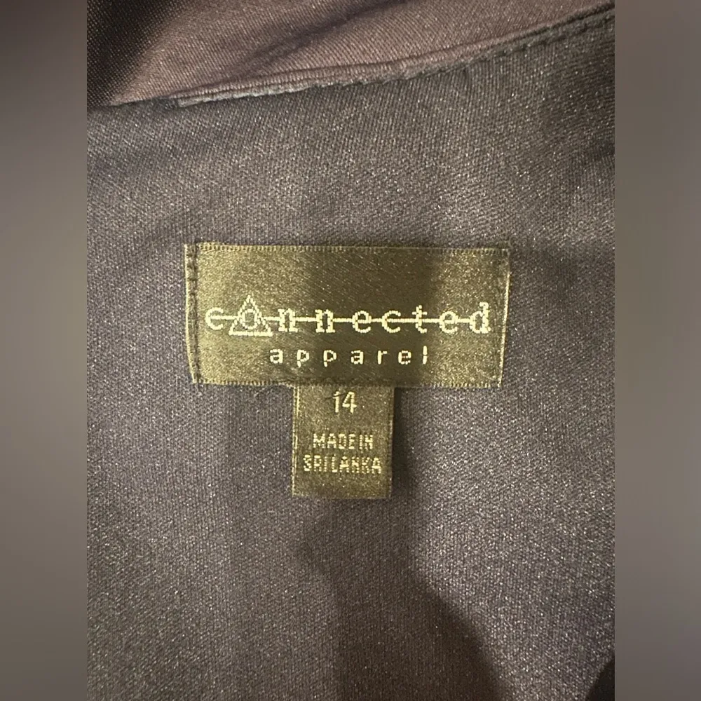 EUC Connected Apparel Striped Knee Length Sheath Dress Blue & White - Image 7