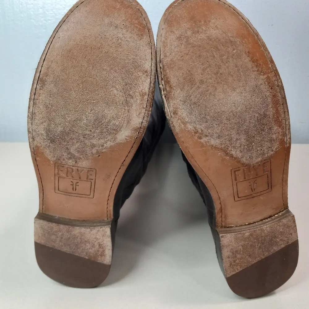 FRYE 9B Women's Supple Black Leather Knee-High Top of the Line Riding Boots - Image 8