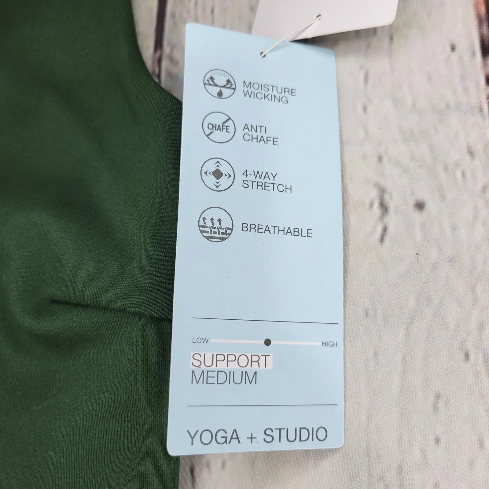 Zella Sports Bra Green Medium Racerback‎ Yoga Studio Low Support Athletic Size S - Image 7