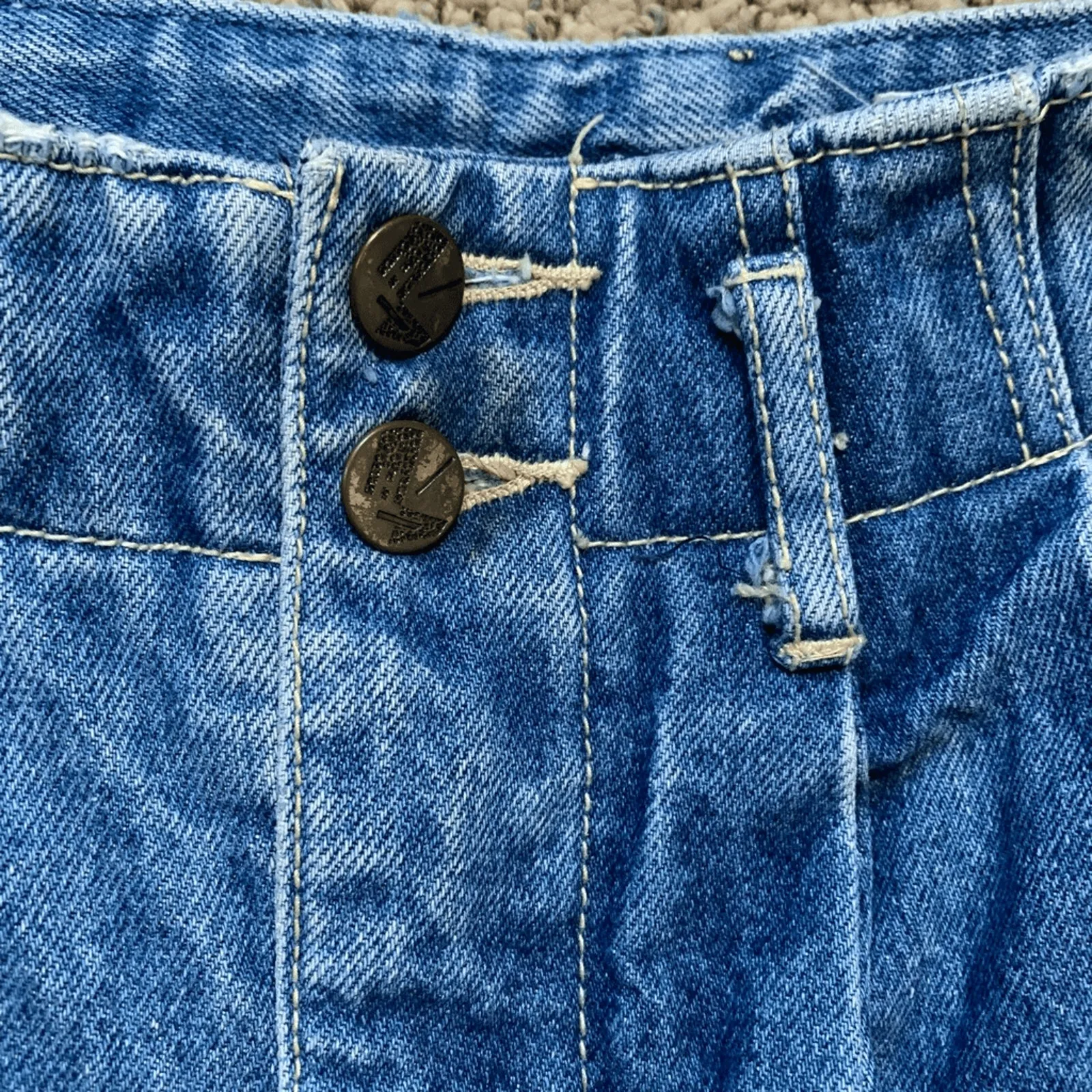 Vintage High Waist Baggy Barrel Jeans Pleated Tapered 80s 90s Medium Wash 25 Blue - Image 6