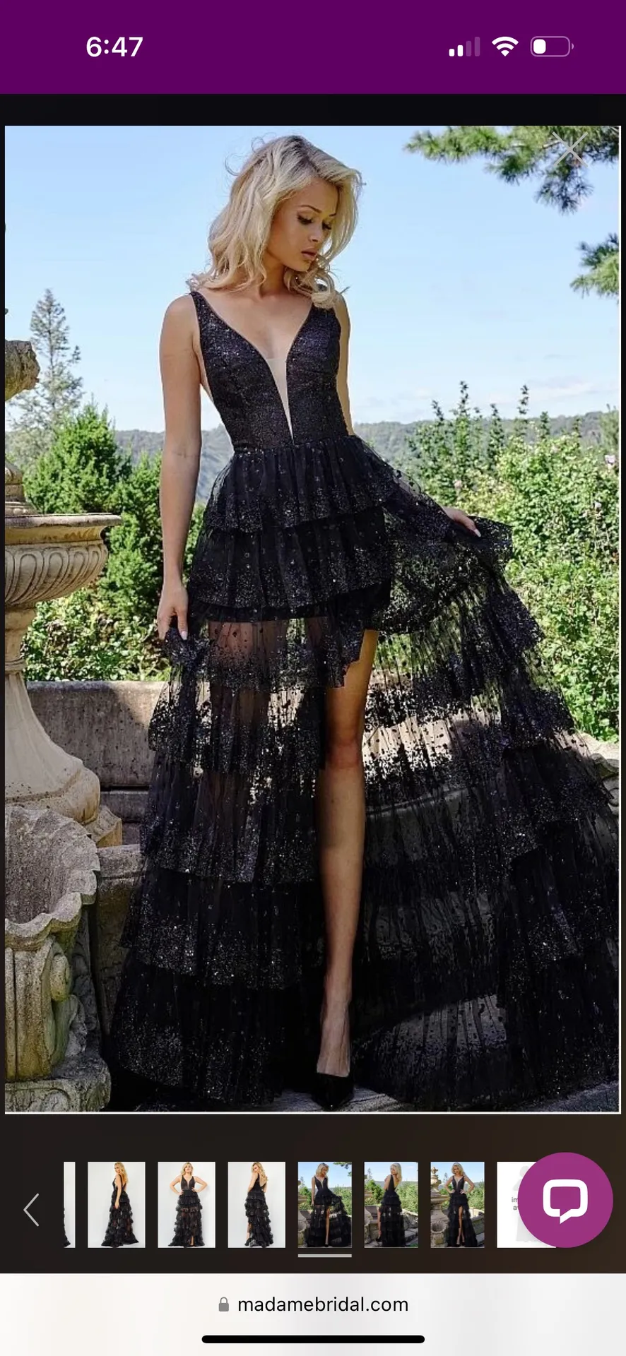 black prom dress style 22904 - Image 4