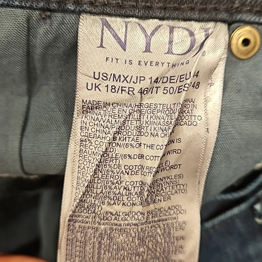 💕NYDJ💕 High Rise Slim Bootcut Ankle Jeans ~ Facade Dark Blue 14 NWT - Image 12