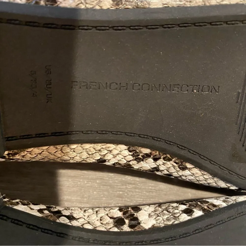 New French Connection Diana Bow Detail Snake Print Ballet Flats 6 - Image 7