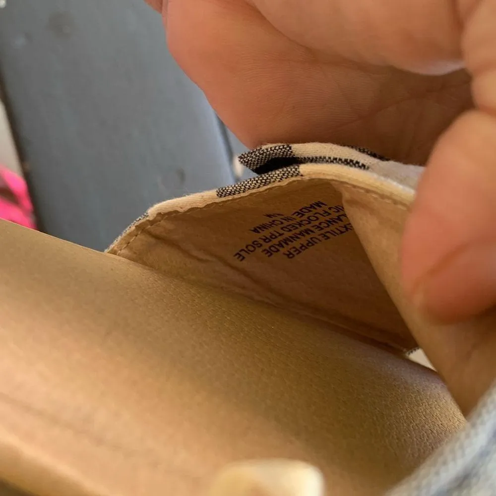 LOFT Plaid Bow Slip On Sandals Size 8M - Image 4