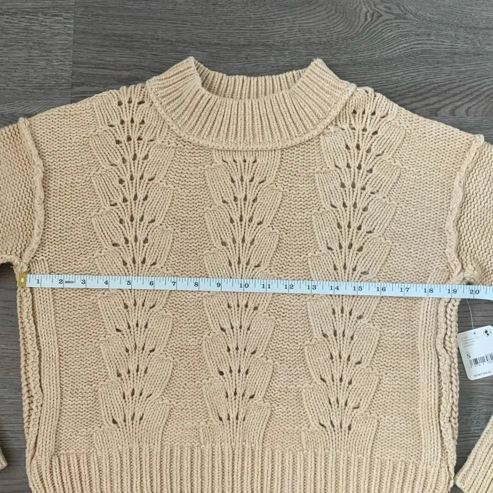 Free‎ People Bell Song Knit Sweater - Size S - Sandcastle - NWT - Image 10